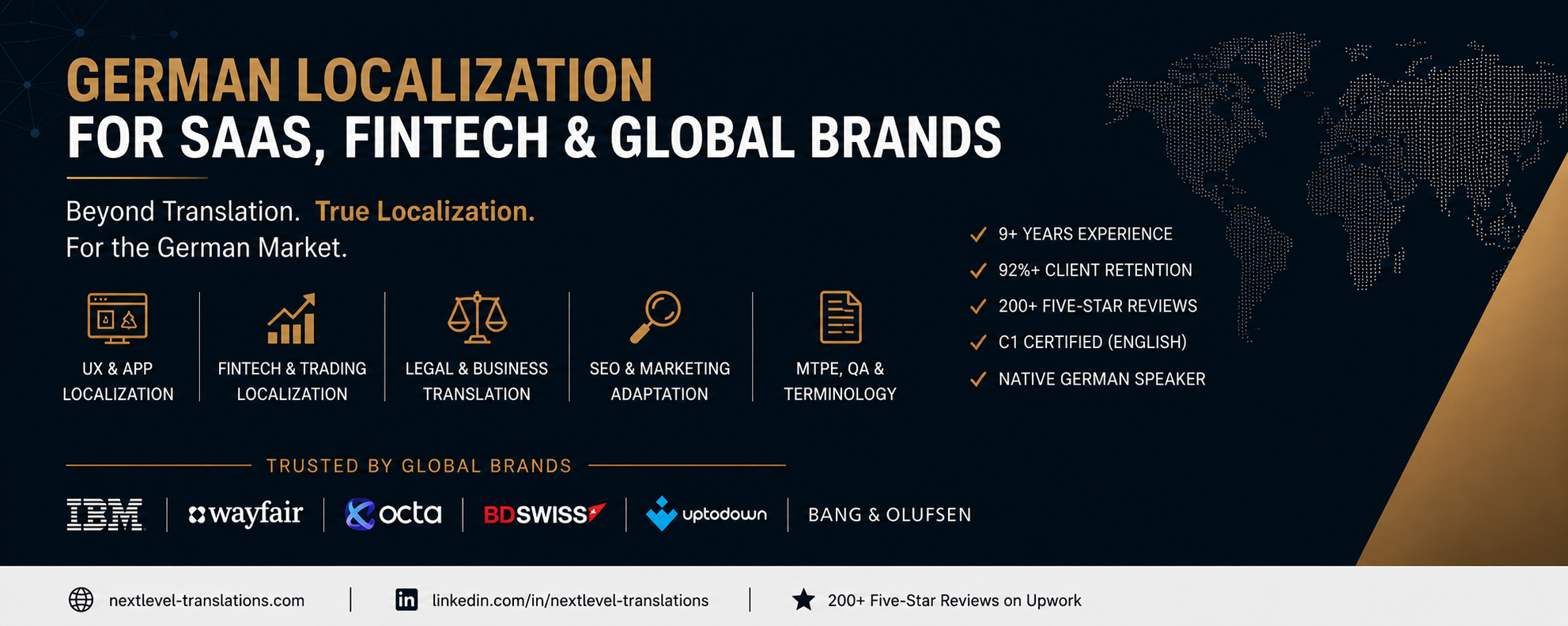 Professional German Localization for Fintech, SaaS & Global Brands